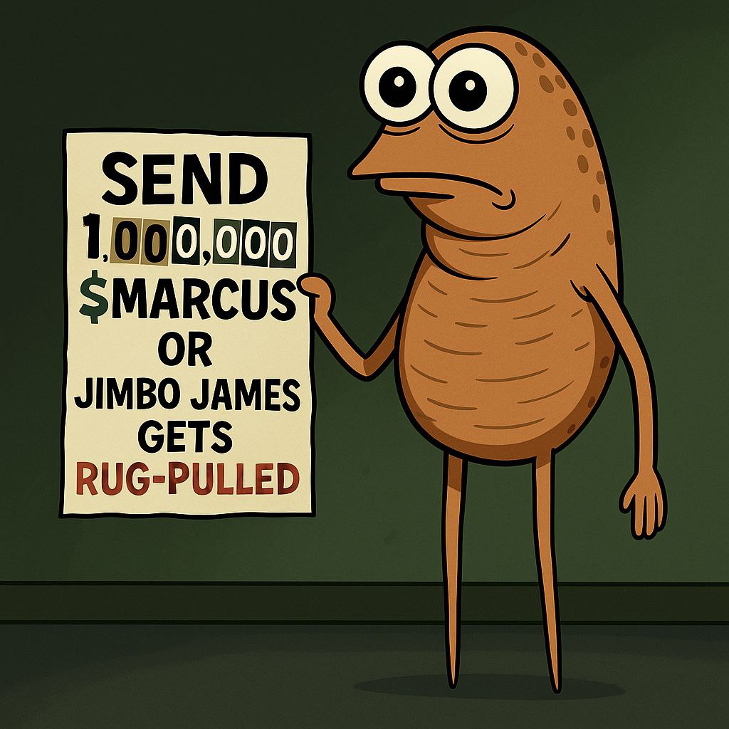 Send $MARCUS or Jimbo gets rug-pulled
